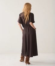 Button Down Dress In Chocolate By Summum