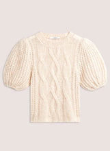 Short Sleeve Cable Knit Sweater By Summum