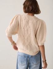 Short Sleeve Cable Knit Sweater By Summum