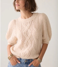 Short Sleeve Cable Knit Sweater By Summum