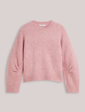 Barrel Sleeve Pink Melange Sweater By Summum