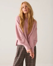 Barrel Sleeve Pink Melange Sweater By Summum