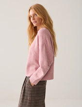 Barrel Sleeve Pink Melange Sweater By Summum