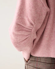 Barrel Sleeve Pink Melange Sweater By Summum