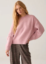 Barrel Sleeve Pink Melange Sweater By Summum