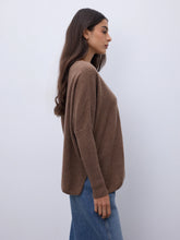 Agnes Cashmere Sweater By NotShy Cashmere Cafe Au Lait