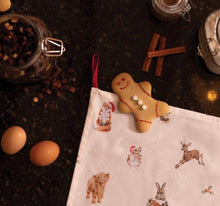 Winter Woodland Animal Tea Towel By Wrendale