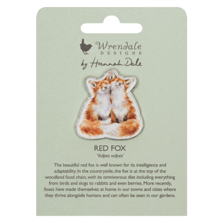 Fox Pin Badge Contentment By Wrendale