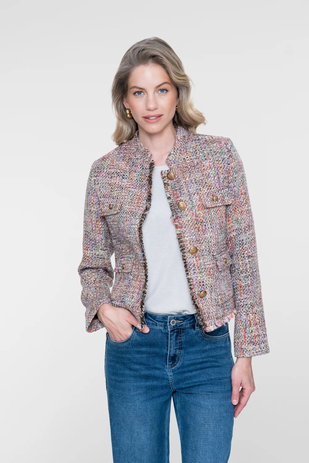 Geisha Boucle Multicoloured Jacket From The Netherlands