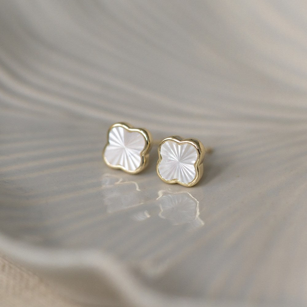 Anika Mother Of Pearl Stud Earrings