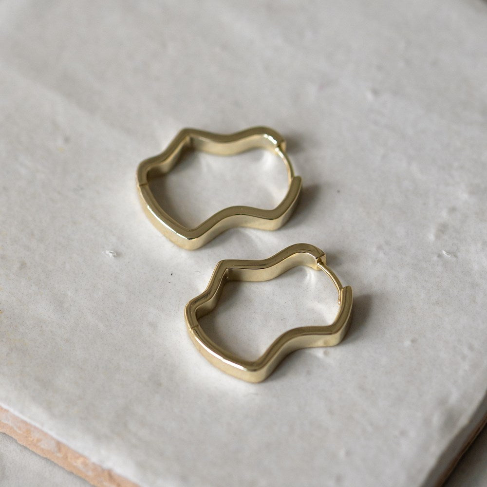 Muse  Sculpted Wavy Hoops