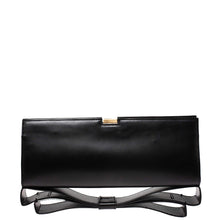 Zac Posen Black Leather Gold Studded Evening Clutch