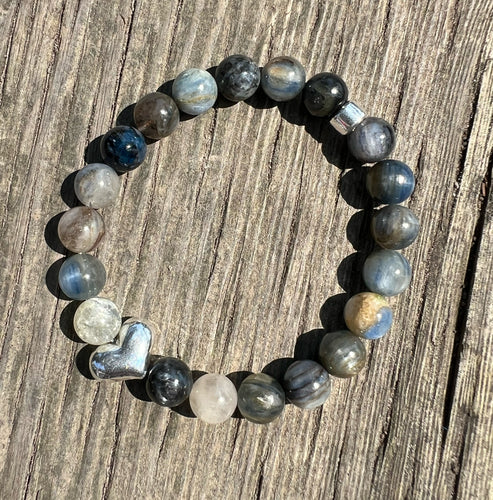 Kyanite & Heart Bracelet!
