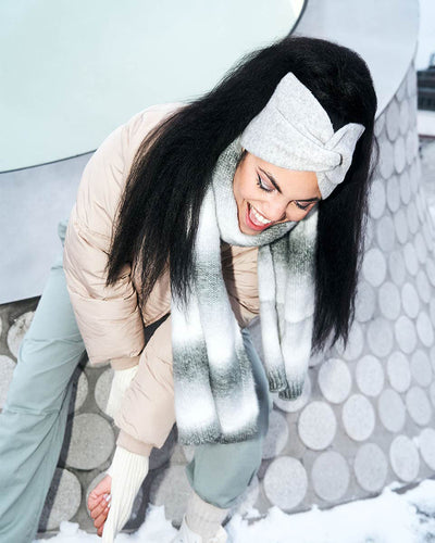 Ombre Knitted Scarf By Fraas!  Two Colours!  50% Off!