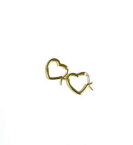 Gold heart Hoops!