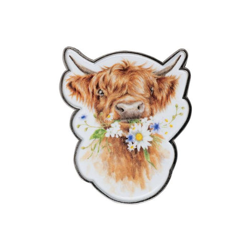 Highland Cow Pin Badge!  Daisy Coo!