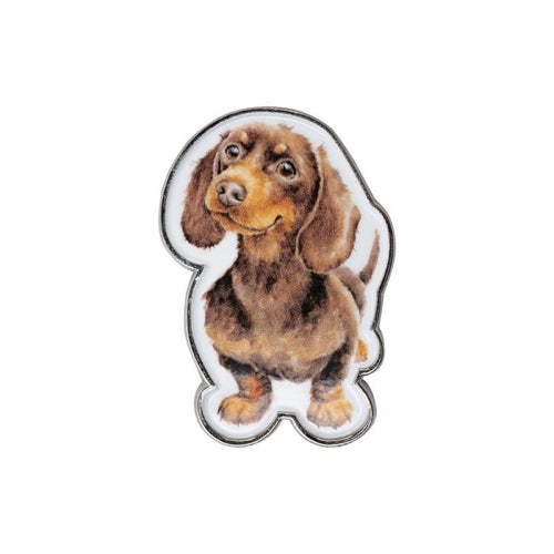 Dachshund Pin Badge!  Little Sausage!