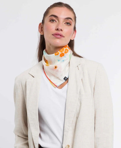 Summer Fresh Garden Silk Square Scarf By Fraas!