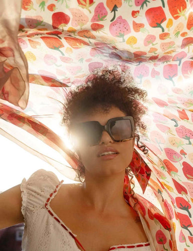 Strawberry Silk Scarf By Fraas!