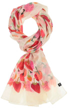 Strawberry Silk Scarf By Fraas!