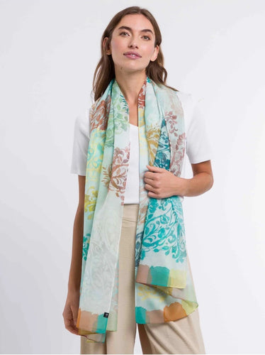 Bordered Paisley Scarf By Fraas!  Two Colours!