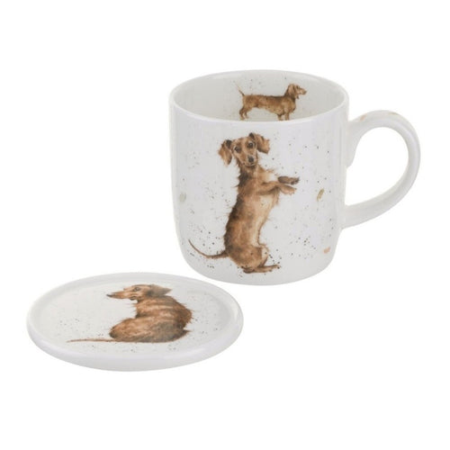 Wrendale Mug & Coaster Set!  Sausage Dog!