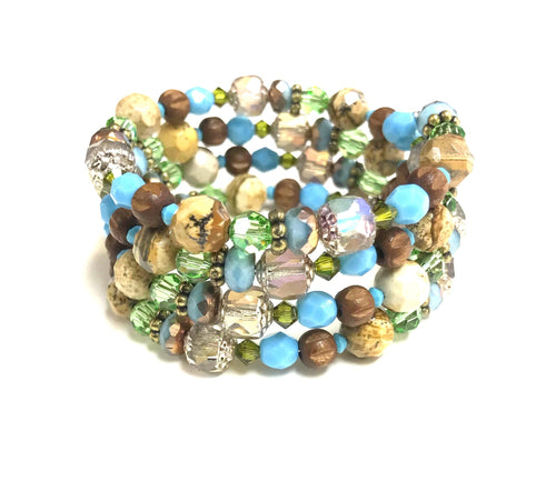Multi Coloured Coil Bracelet!