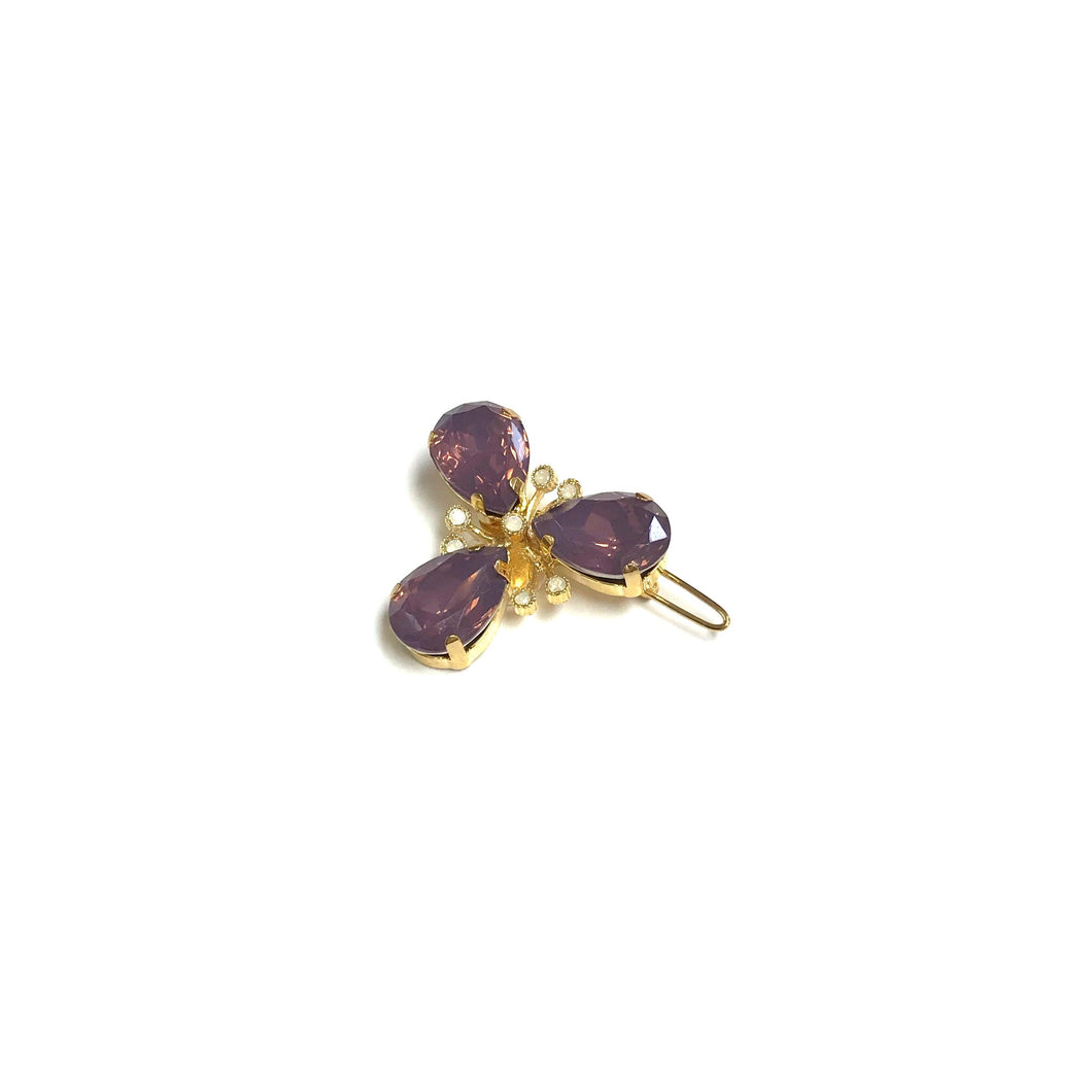 Swarovski Crystal Hair Pin!  Opaque Purple!