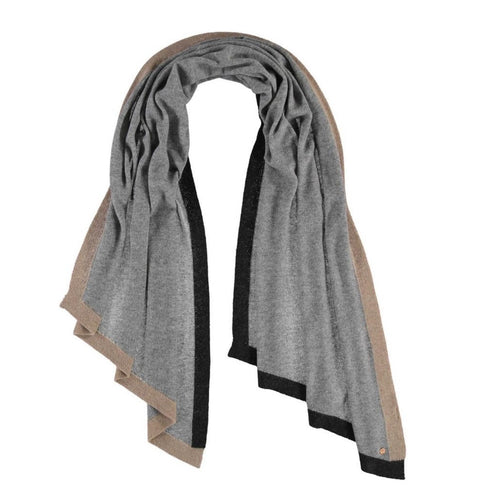 Signature Border Cashmere Scarf!  Grey!