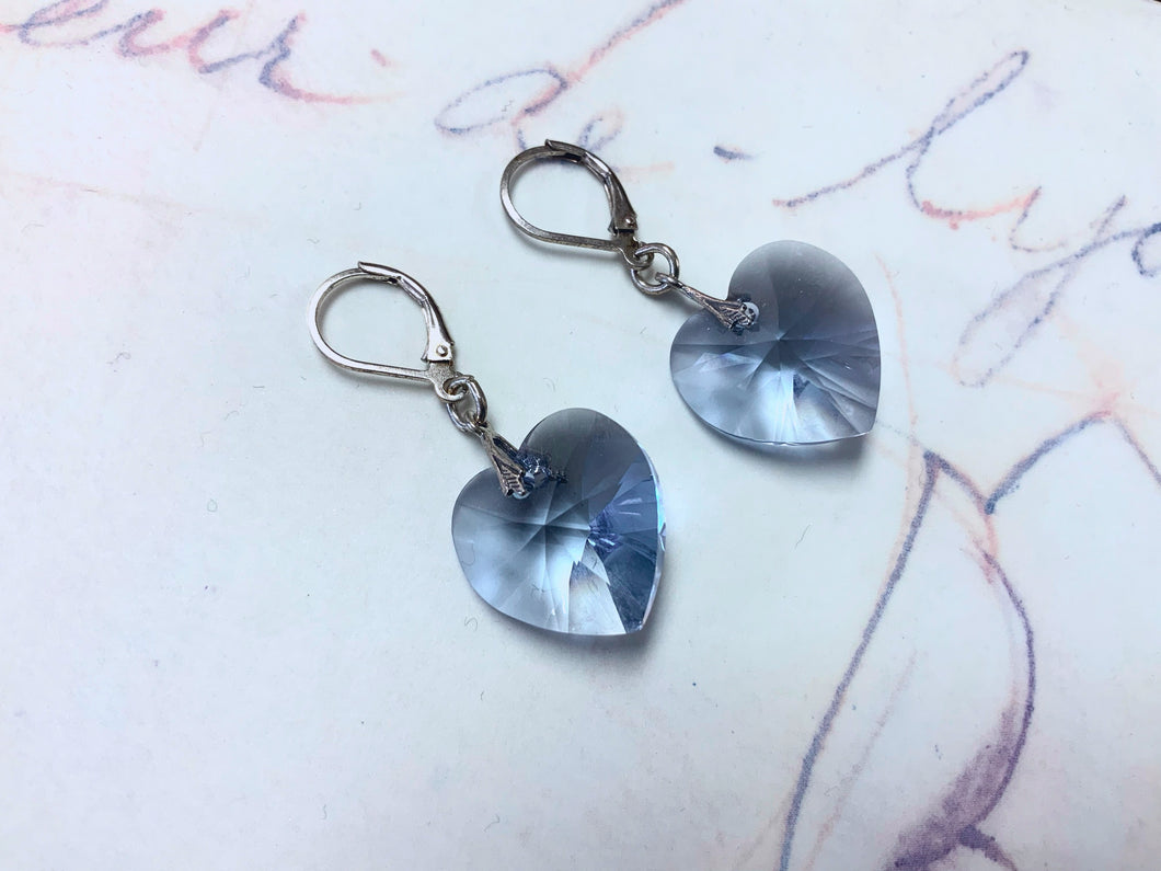 Crystal Heart Earrings!