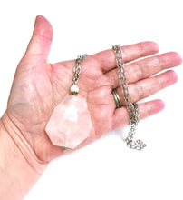 Rose Quartz Pendant Necklace!