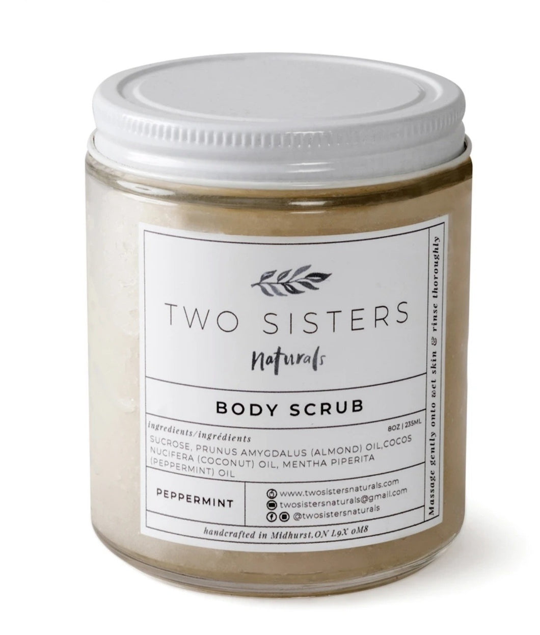 Two Sisters Naturals Body Scrub!  Peppermint!