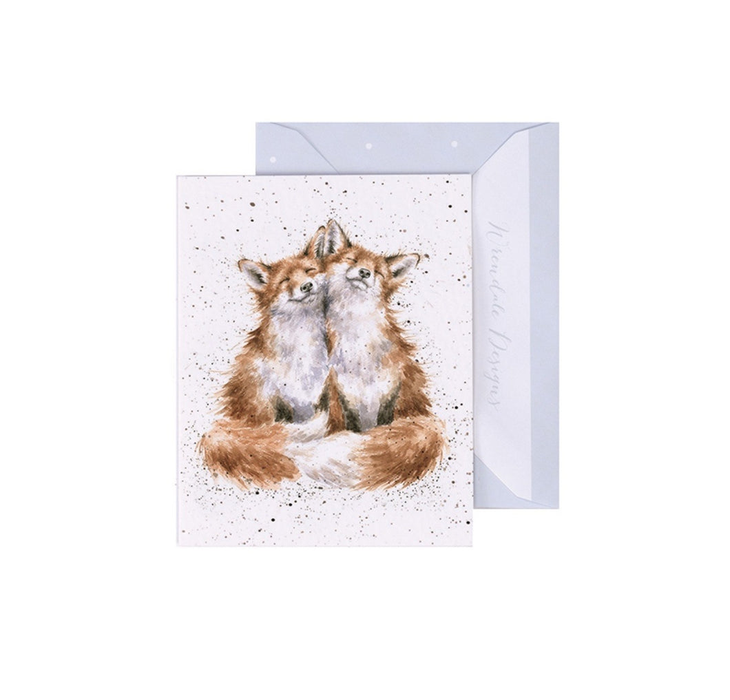 Contentment Foxes Miniature Card!