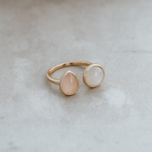 Duet Ring With Rose Quartz & Moonstone!  **BEST SELLER**