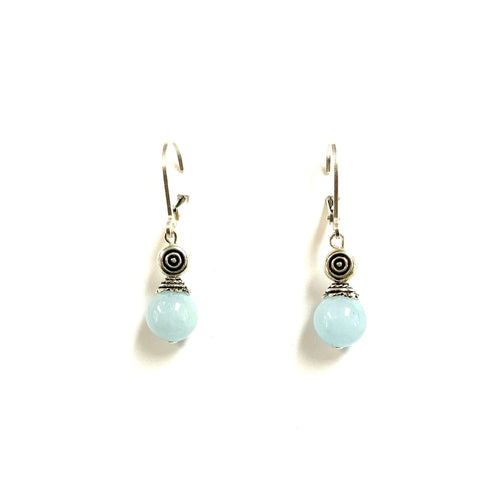 Aquamarine Sterling Silver Earrings!