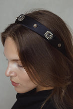 Vintage Brooch Crystals Satin Hairband!