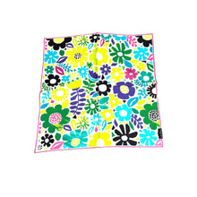 Floral Cutout Silk Square Scarf!