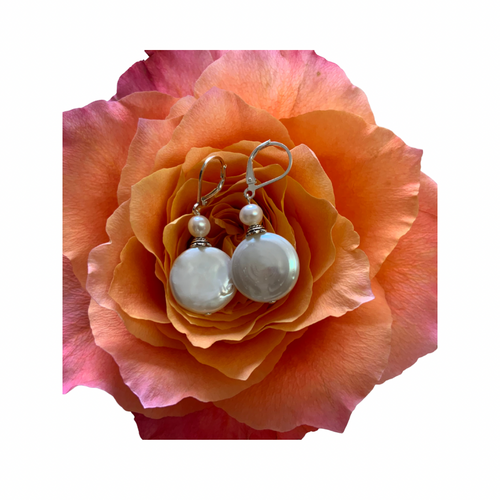 Freshwater Coin Pearl Earrings!