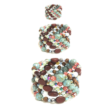Multi Coloured, Boho Style, Coil Bracelet!