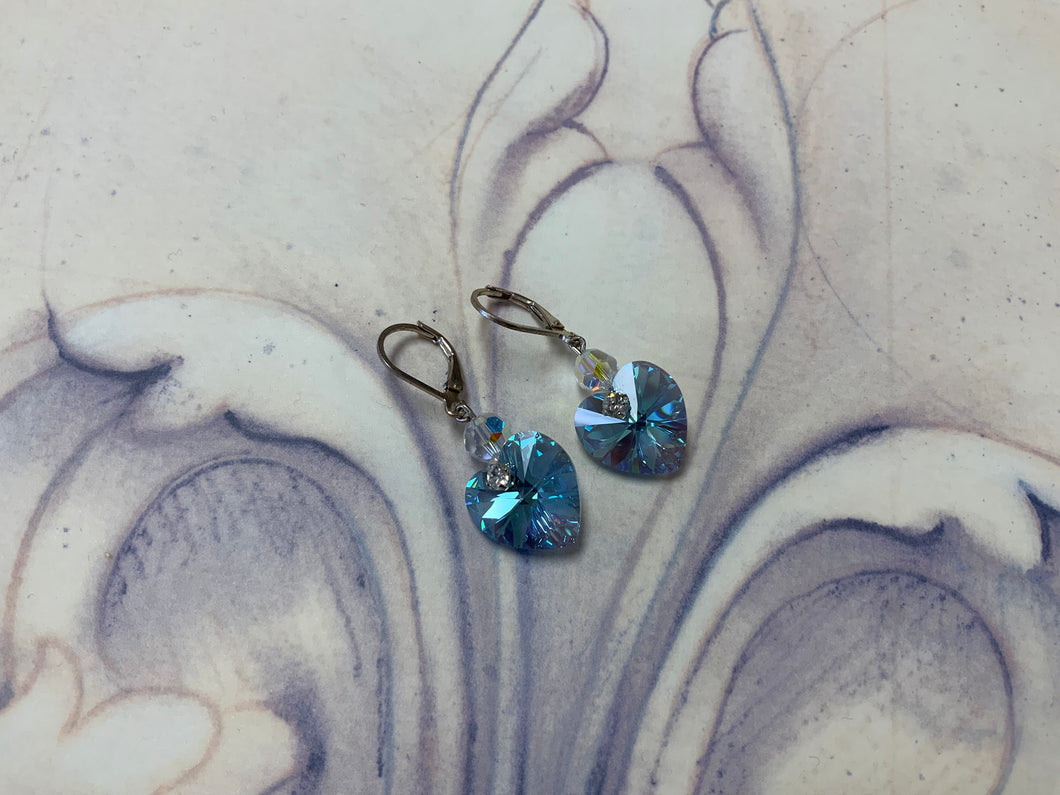 Crystal Heart Earrings!