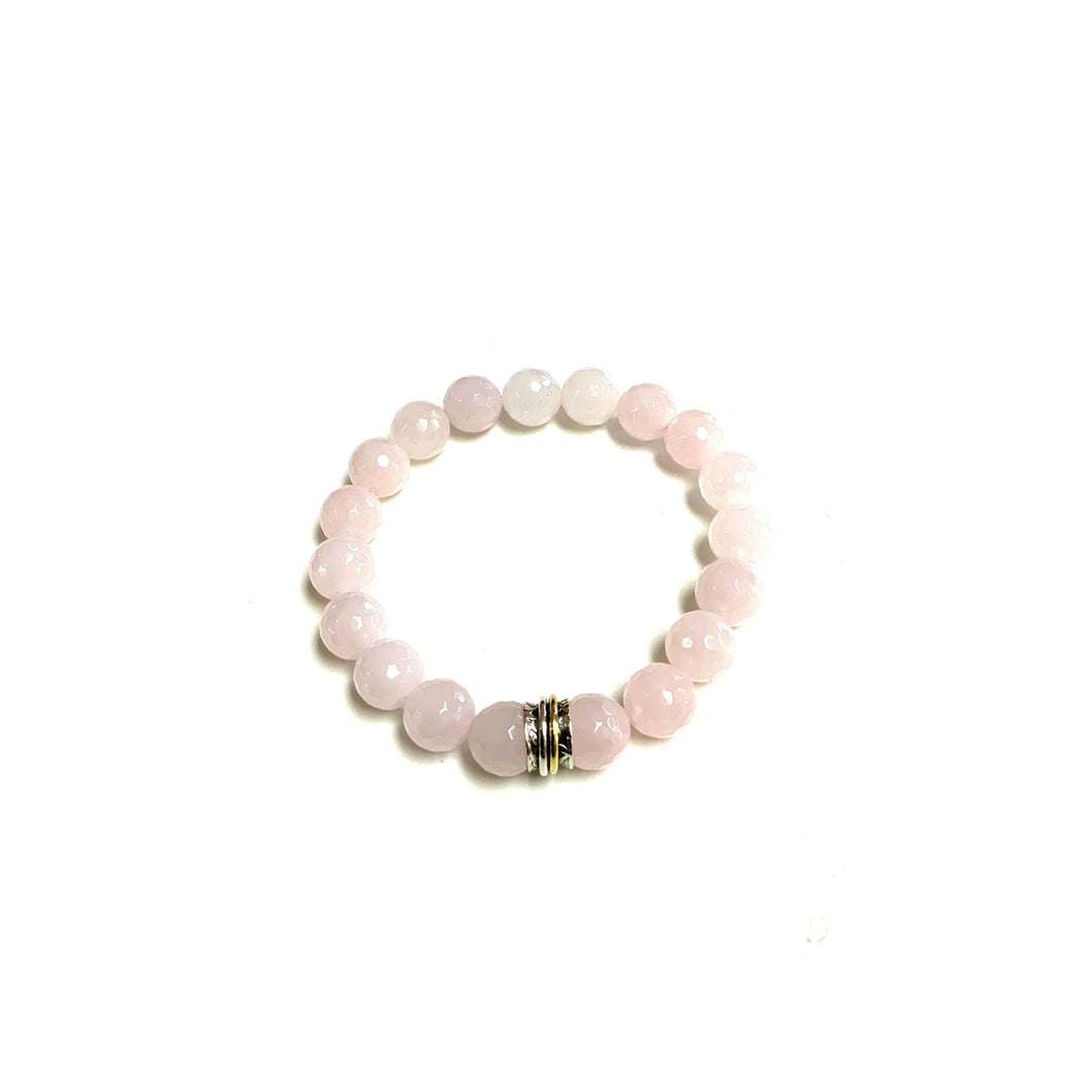 BZen Meditation Ring Bracelet In Rose Quartz!