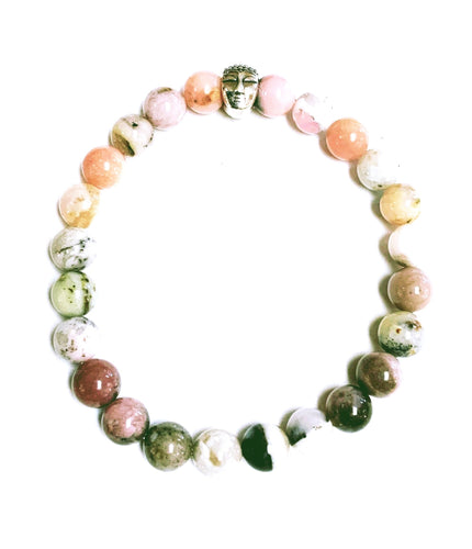 BZen Pink Peruvian Opal Bracelet!  Buddha!