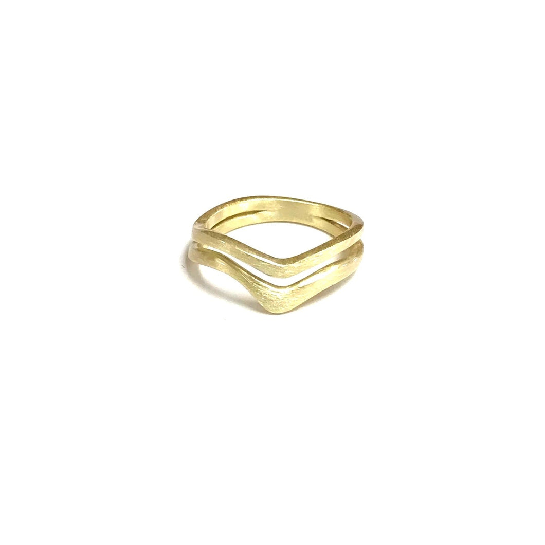 Matte Gold Wave Ring!