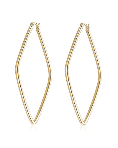 earrings hoops square gold