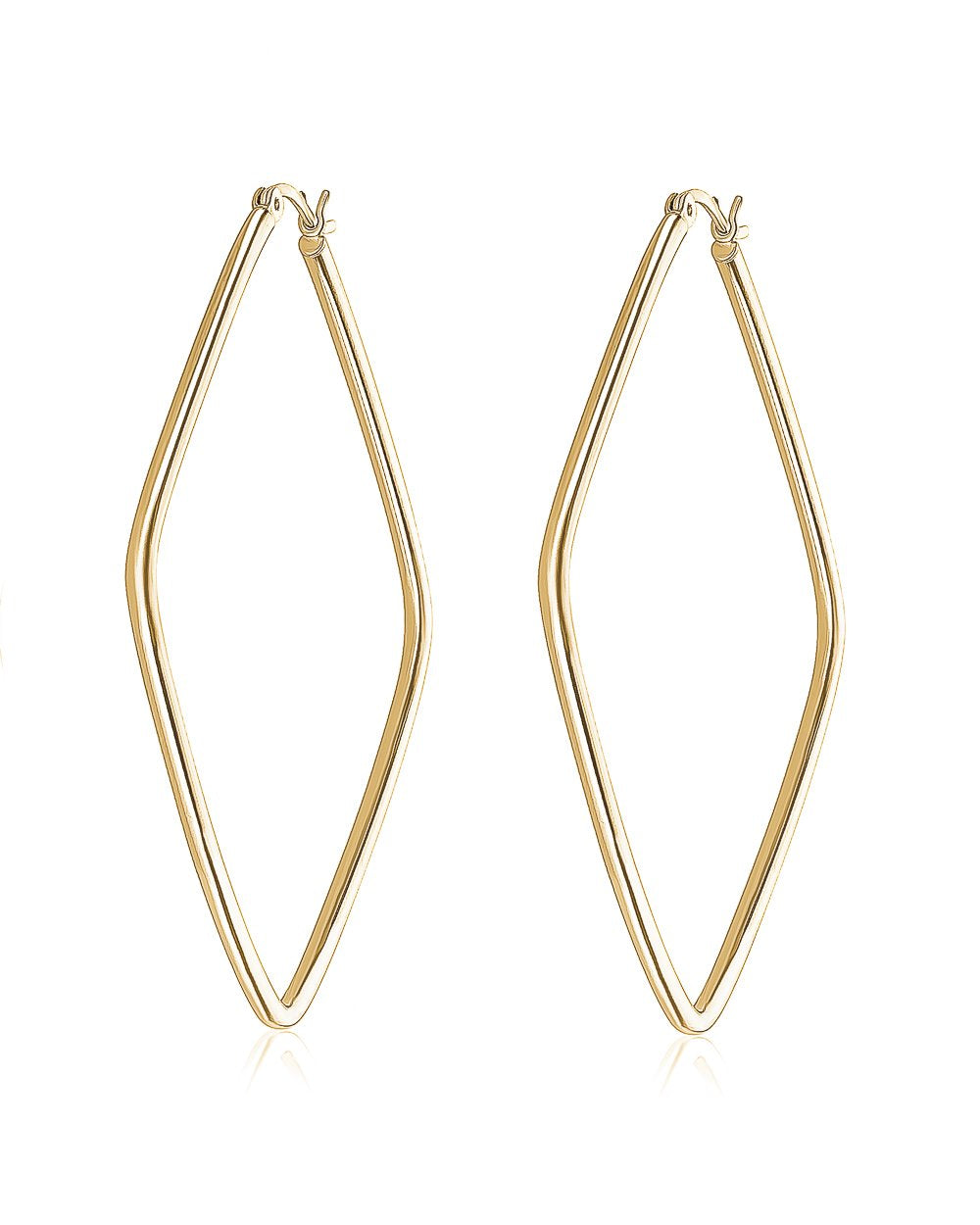 earrings hoops square gold