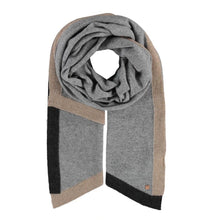 Signature Border Cashmere Scarf!  Grey!
