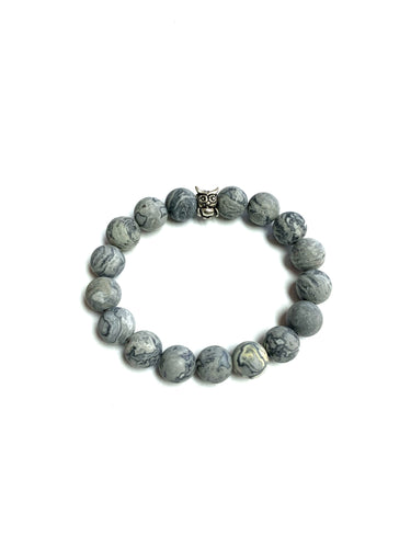 BZen Map Stone Bracelet With Sterling Silver Owl!
