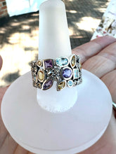 Multi Stone Faceted Marcasite Ring!  **Best Seller**  Amethyst!